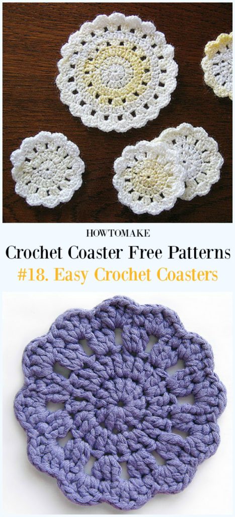 Easy Crochet Coaster Free Patterns Any Beginners Can Try