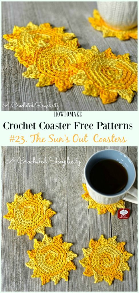 Easy Crochet Coaster Free Patterns Any Beginners Can Try