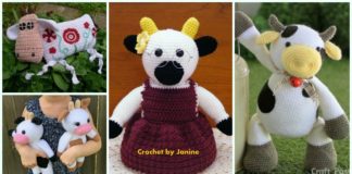 Crochet Amigurumi Cow Toy Plushies Free Crochet Patterns