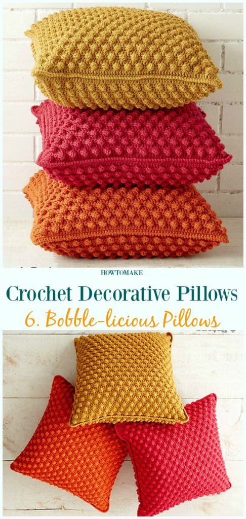 Crochet Decorative Pillow Free Patterns [Pillow case, Pillow Cover]