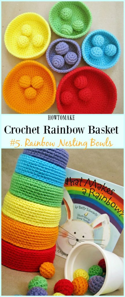 rainbow toy basket