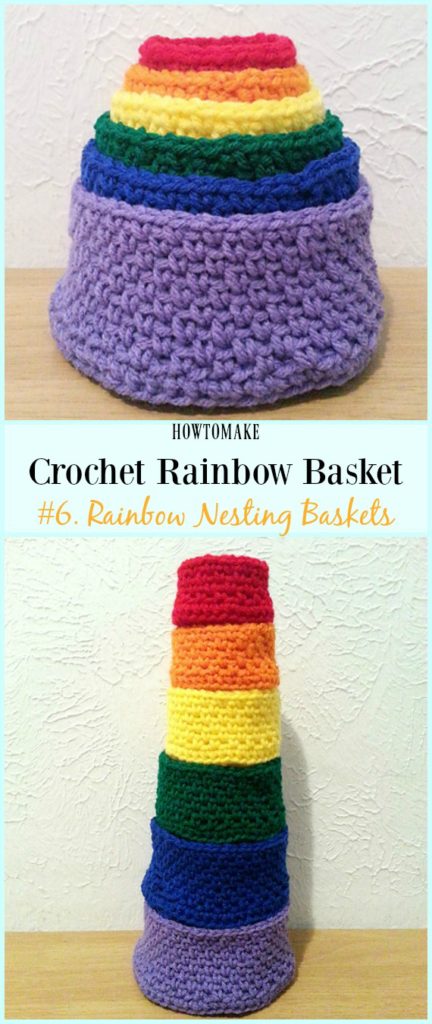 rainbow toy basket