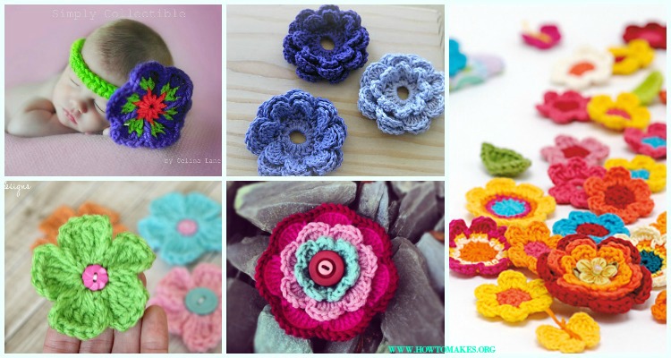 woolen crochet flower