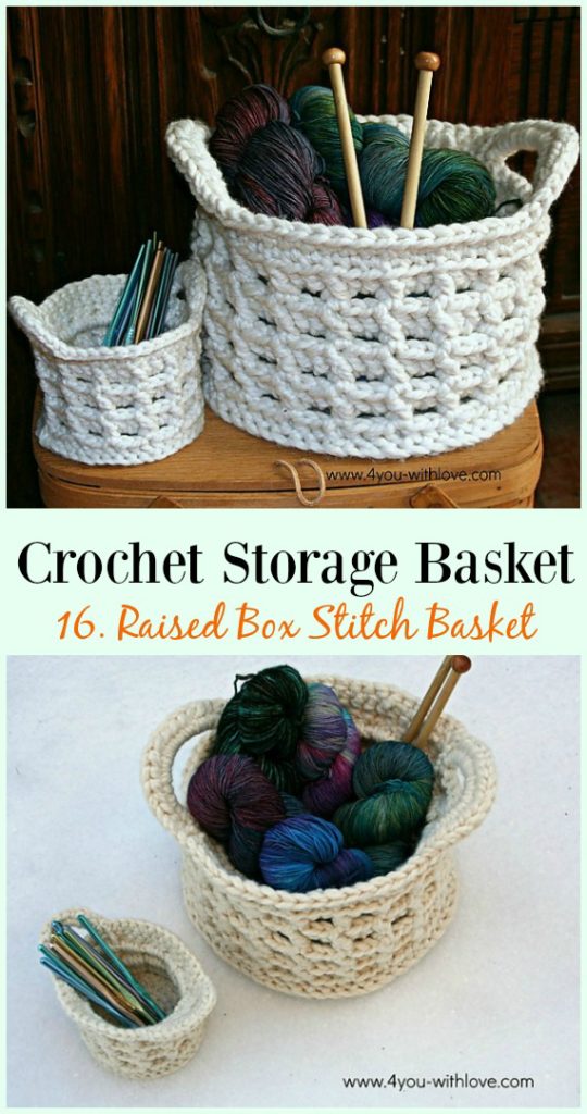 Storage Basket Free Crochet Patterns