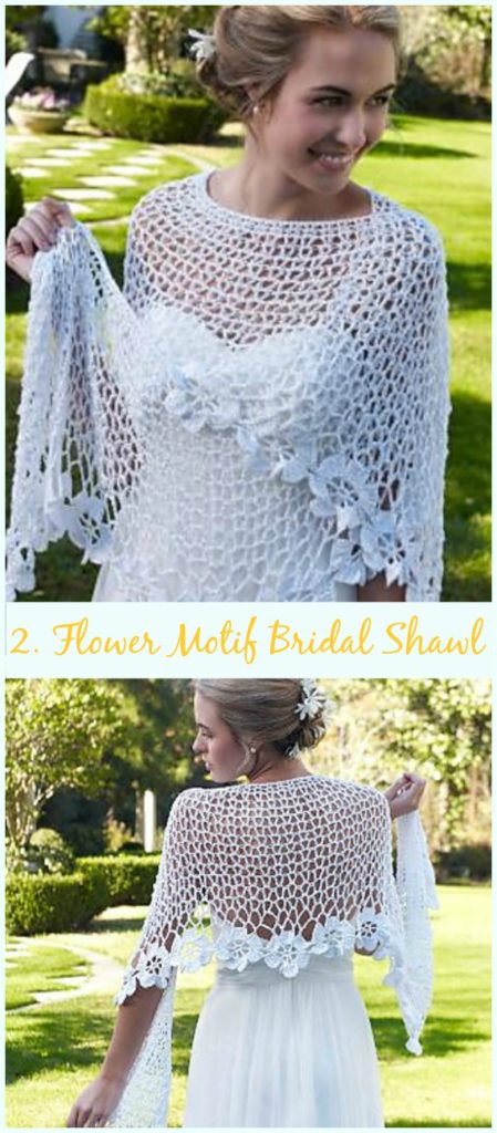 Crochet Bridal Shawl Free Patterns For Wedding Elegance 2448