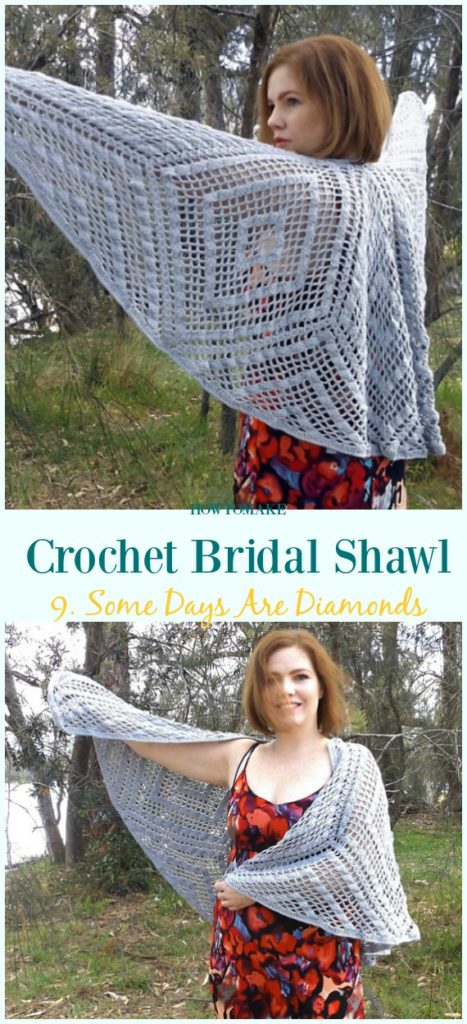 Crochet Bridal Shawl Free Patterns For Wedding Elegance 9384