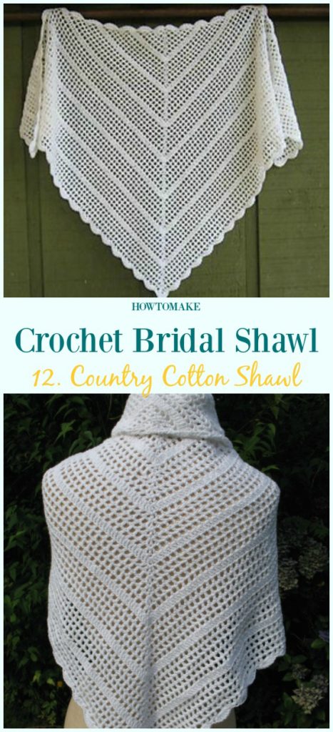 Crochet Bridal Shawl Free Patterns For Wedding Elegance 0058