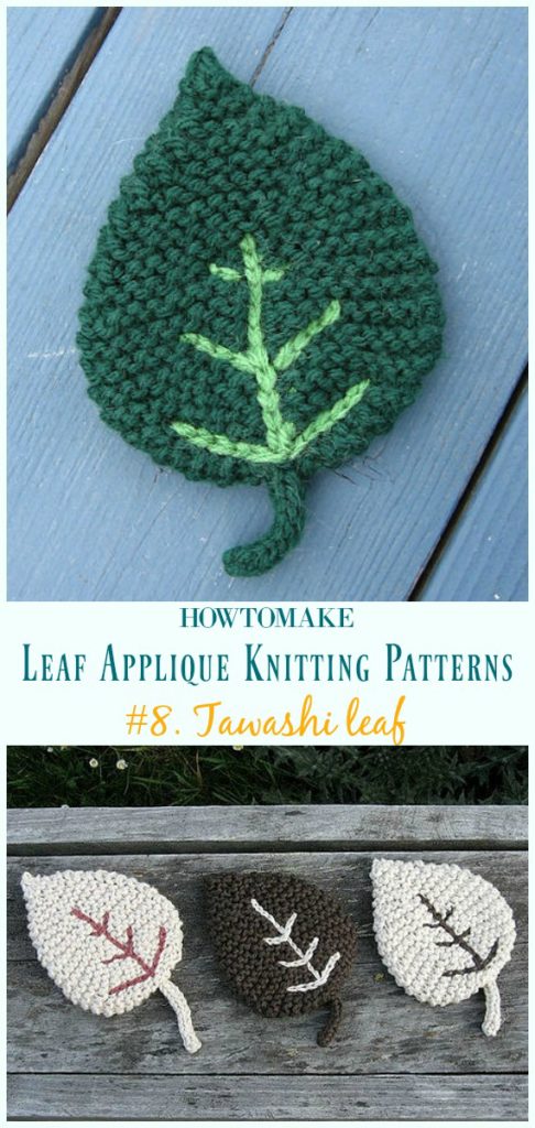 Leaf Applique Free Knitting Patterns