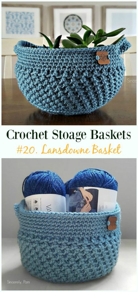 Storage Basket Free Crochet Patterns