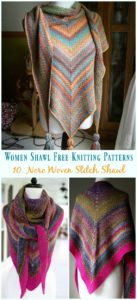 Noro Woven Stitch Shawl Knitting Free Pattern - Crochet & Knitting