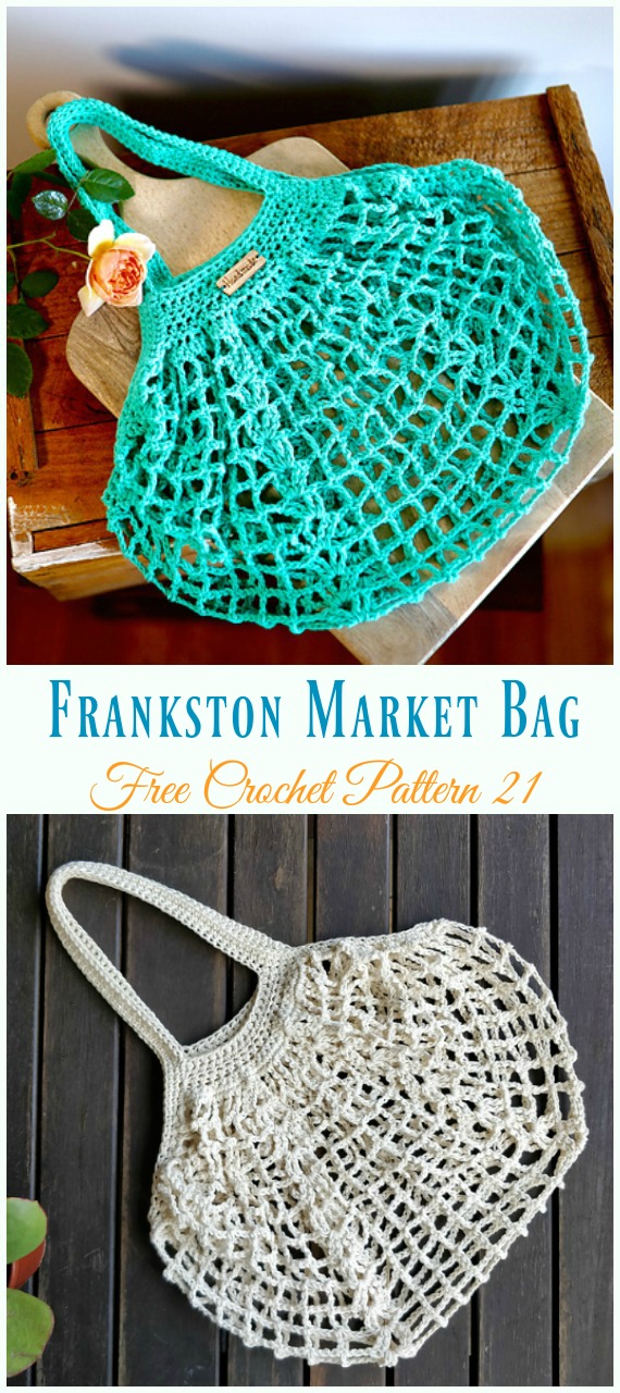 Crochet Grocery Tote Bag Pattern | Walden Wong