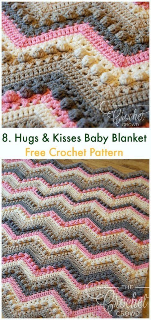 Bobble & Popcorn Blanket Free Crochet Patterns