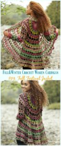 Fall & Winter Women Cardigan Free Crochet Patterns