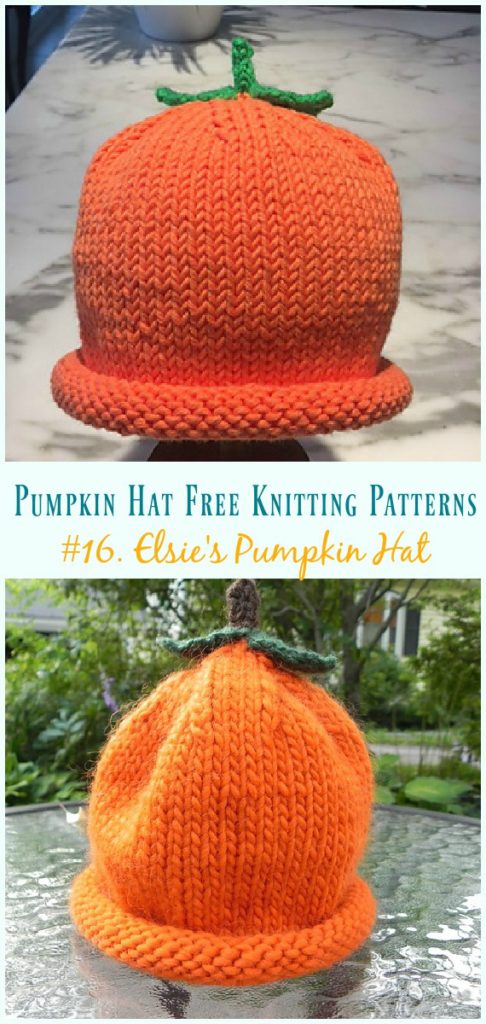 Pumpkin Hat Free Knitting Patterns [Baby To Adults]