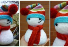 Amigurumi Polita the Snowman Crochet Free Pattern - Crochet #Snowman;# Amigurumi; Free Patterns