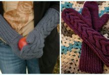 Bella's Mittens Knitting Free Pattern  - Cabled #Mittens; Free #Knitting; Patterns 