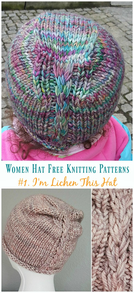 I M Lichen This Hat Knitting Free Pattern Women Beanie Hat