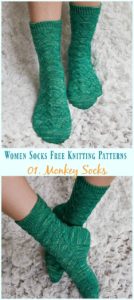 Monkey Socks Knitting Free Pattern- Women Socks