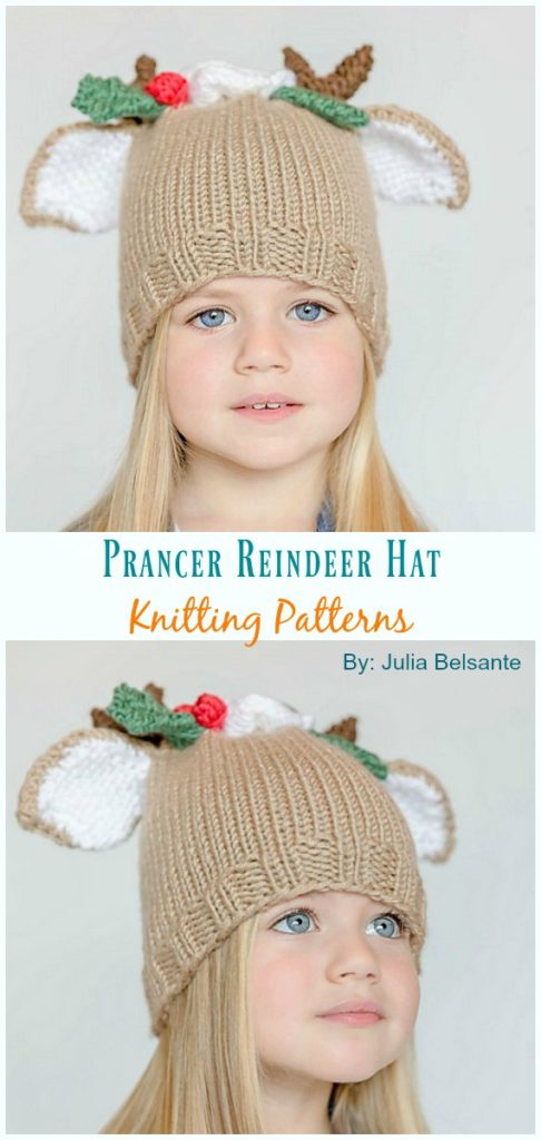 Baby Reindeer Hats Knitting Patterns