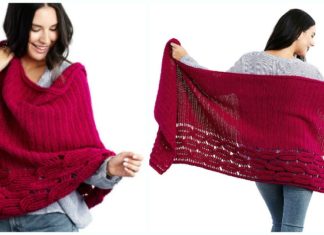 Interwoven Cabled Chic Shawl Crochet Free Pattern - Trendy Women #Shawl; Free #Crochet; Patterns