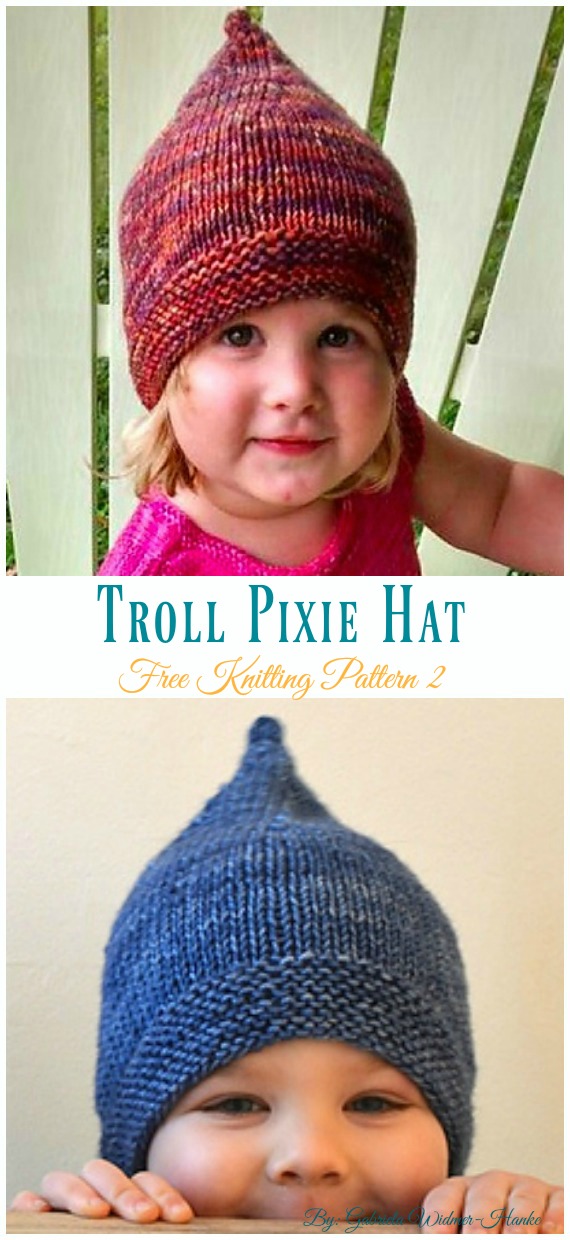 Kids Pixie Hat Free Knitting Patterns