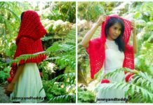 The Red Ridding Hood Cape Crochet Free Pattern - Women #Cape; Free #Crochet; Patterns