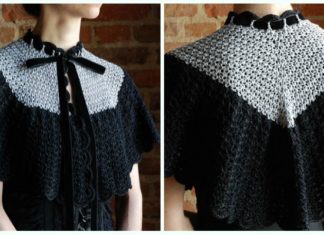 Vintage Ladies' Yoke Cape Crochet Free Pattern - Women #Cape; Free #Crochet; Patterns