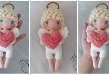Amigurumi Valentine's Cupid Angel Doll Crochet Free Pattern - #Doll; Crochet #Amigurumi; Free Pattern