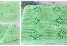 Simple Spider Stitch Blanket Crochet Free Pattern - Fillet #Blanket; Free #Crochet; Patterns