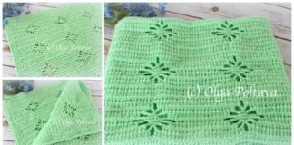 Simple Spider Stitch Blanket Crochet Free Pattern - Fillet #Blanket; Free #Crochet; Patterns