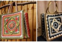 The Jackfield Tile Tote Bag Crochet Free Pattern - Tote #Bag; Free #Crochet; Patterns