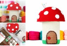 Toadstool Tin Caddy Crochet Free Pattern - Toadstool Mushroom Free #Crochet; Patterns