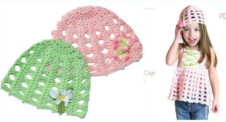 Vintage Rose Cap Beanie Hat Crochet Free Pattern- Women #Cap; #Hat; Free #Crochet; Patterns