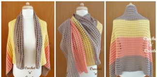 Cotton Wrap Crochet Free Pattern - Women Shawl #Wrap; Free #Crochet; Patterns