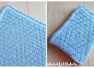 Hopscotch Harlequins Blanket Crochet Free Pattern - Fillet #Blanket; Free #Crochet; Patterns