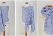 Naylene Shawl Crochet Free Pattern - Women Shawl #Wrap; Free #Crochet; Patterns