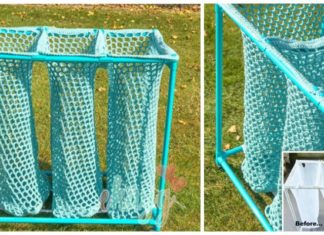 PVC Laundry Sorter Crochet Free Pattern