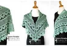 Spring Showers Shawl Crochet Free Pattern - Women Lace #Shawl; Free #Crochet; Patterns