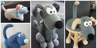 Amigurumi Dog Droppie & Stool Cover Crochet Free Patterns