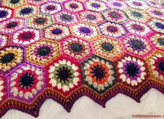 Hexagon Blanket Free Crochet Patterns