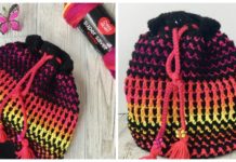 Bucket Bag Crochet Free Patterns - Women Shoulder #Bag; Free #Crochet; Patterns