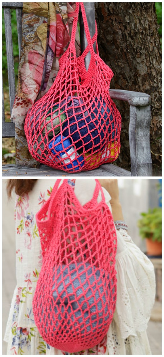 Crochet Grocery Bag Free Pattern | Ahoy Comics