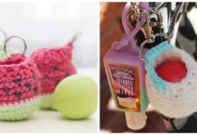 EOS Lip Balm Holder Key Chain Crochet Free Patterns - #Keychain #Crochet Free Patterns