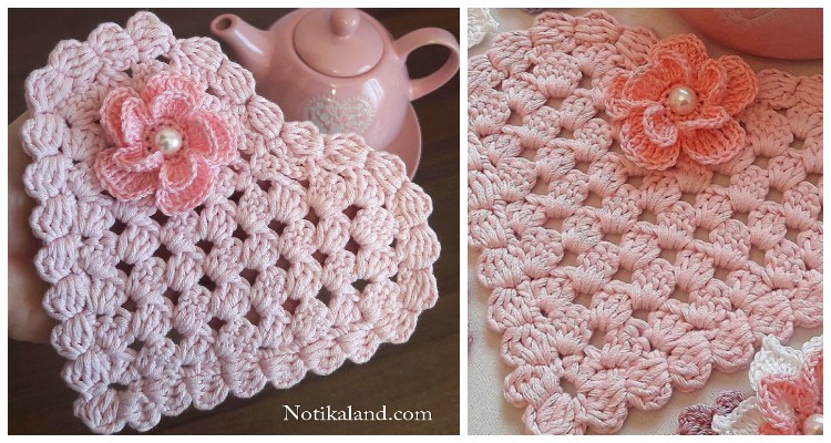 How to Crochet the Solid Love Heart Granny Square – Totally