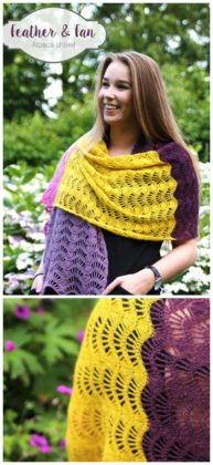 Feather Fan Lace Shawl Crochet Free Patterns - Crochet & Knitting