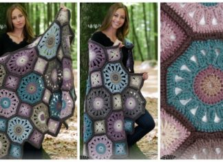 Gypsy Wagon Blanket Crochet Free Patterns - Octagon #Blanket; Free Crochet Patterns