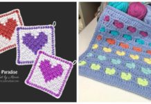 Heart Dishcloth Free Crochet Patterns