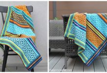 Nya Mosaic Blanket Crochet Free Pattern - Mosaic #Blanket; Free #Crochet; Patterns