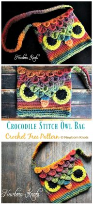 Crocodile Owl Purse Crochet Free Patterns - Crochet & Knitting