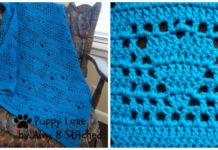 Puppy Love Blanket Crochet Free Pattern - Fillet #Blanket; Free #Crochet; Patterns